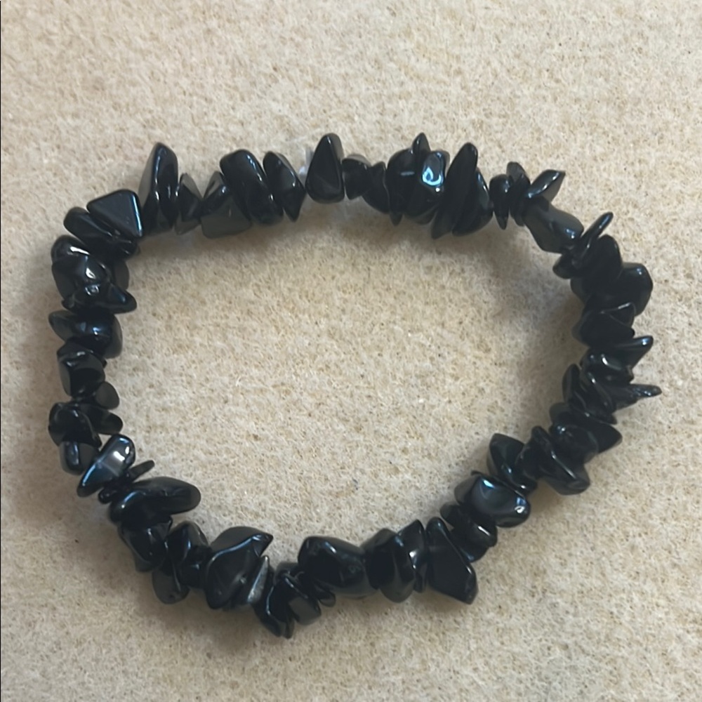 Black Stone Beaded Bracelet